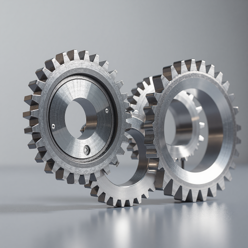 工业合作伙伴标识集合，齿轮和工具图案，制造业联盟象征